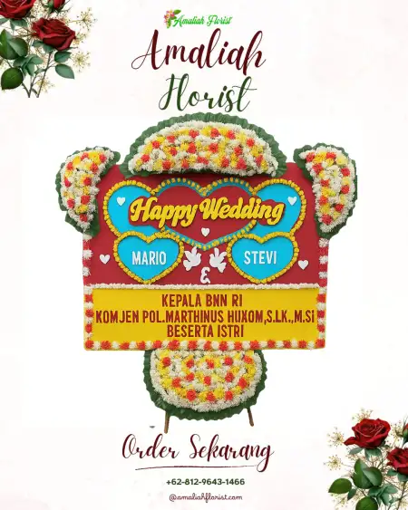 Papan Bunga Pernikahan Tenogo